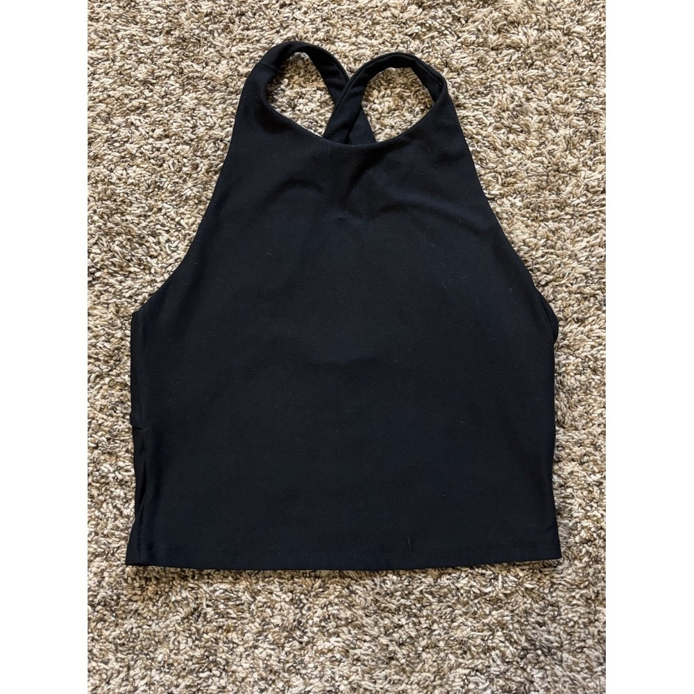 Abercrombie & Fitch Halter Neck Cropped Black Tank Top Women’s Size Small